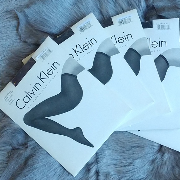 Calvin Klein Underwear Accessories - Calvin Klein Pantyhose Sz C Matte Navy + Browns